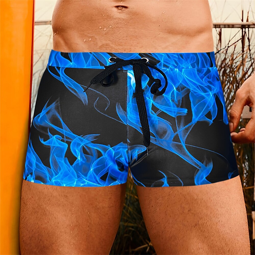 Herren Bademode Surfshorts Badehose Schwimmshorts kurz Bademode Unten Kordelzug Schwimmen Surfen Strand Wassersport Bedruckt Sommer Frühling Lightinthebox