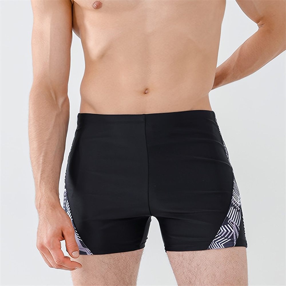 Herren Bademode Surfshorts Badehose Schwimmshorts kurz Bademode Unten Schwimmen Surfen Strand Wassersport Patchwork Sommer Frühling Lightinthebox