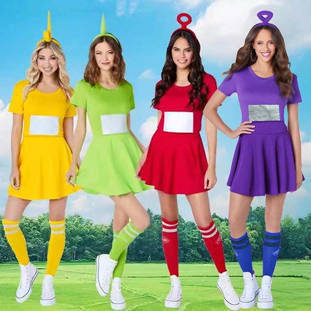 Außerirdischer Teletubbies Faschingskostüme Kleid Stirnband Kinder Erwachsene Damen Lustiges Kostüm Leistung Party Karneval Einfaches Karnevalskostüm Lightinthebox