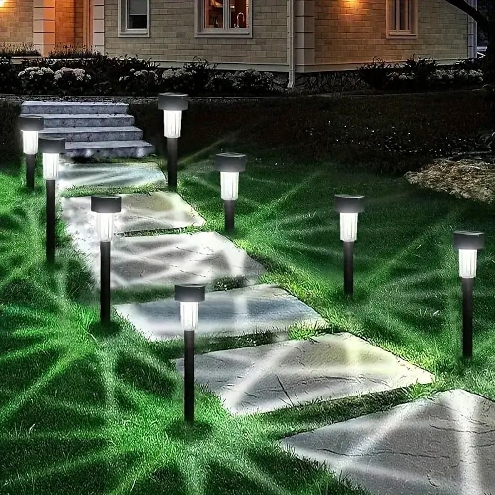 Solar-Landschaftslichter für den Außenbereich, wasserdicht, für Wege, geeignet für Terrasse, Rasen, Garten, Auffahrt, Urlaubsdekoration, 10 Stück Lightinthebox