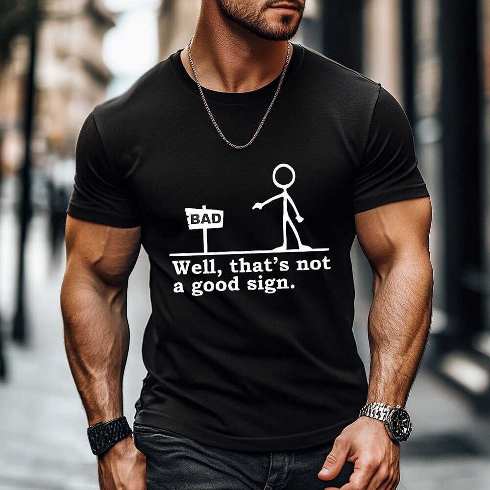 Herren Lustig T Shirt Kurzarm T-Shirt 3D-Druck Rundhalsausschnitt Hemd Modisch Täglich Strasse Täglich Schwarz Blau Sommer Frühling Bekleidung S M L XL XXL XXXL Lightinthebox