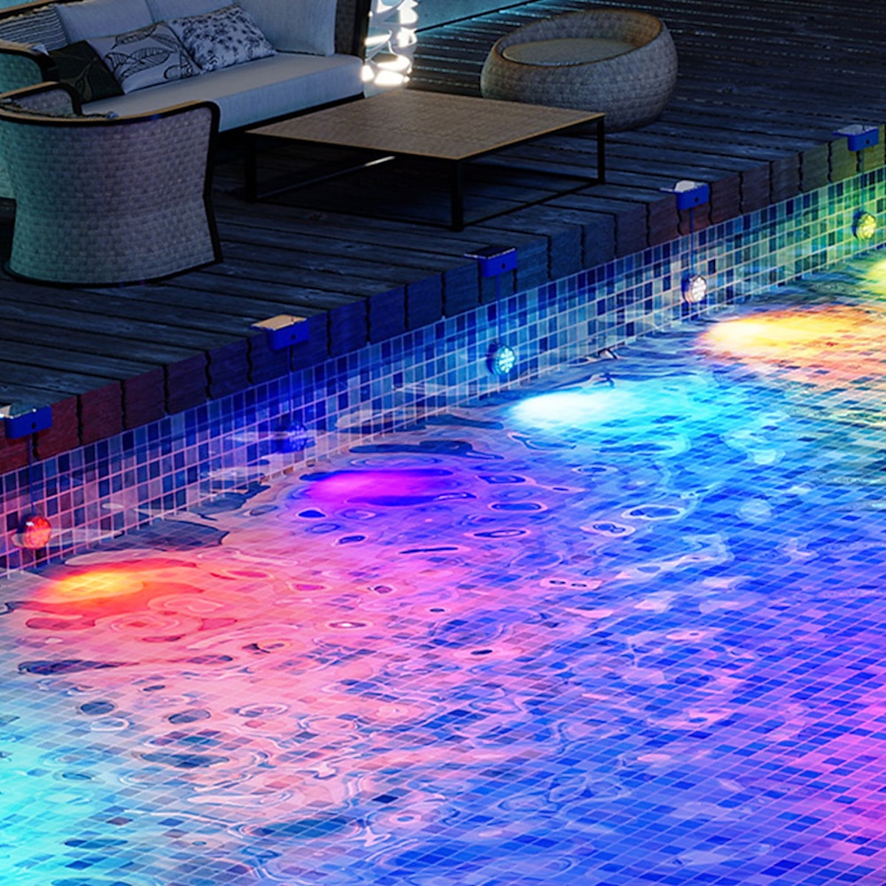 Solar-Poollicht RGB IP68 wasserdicht mit Fernbedienung, 16 Farbeinstellung Unterwasserlicht für Schwimmbäder, Teiche und Springbrunnen 1St Lightinthebox