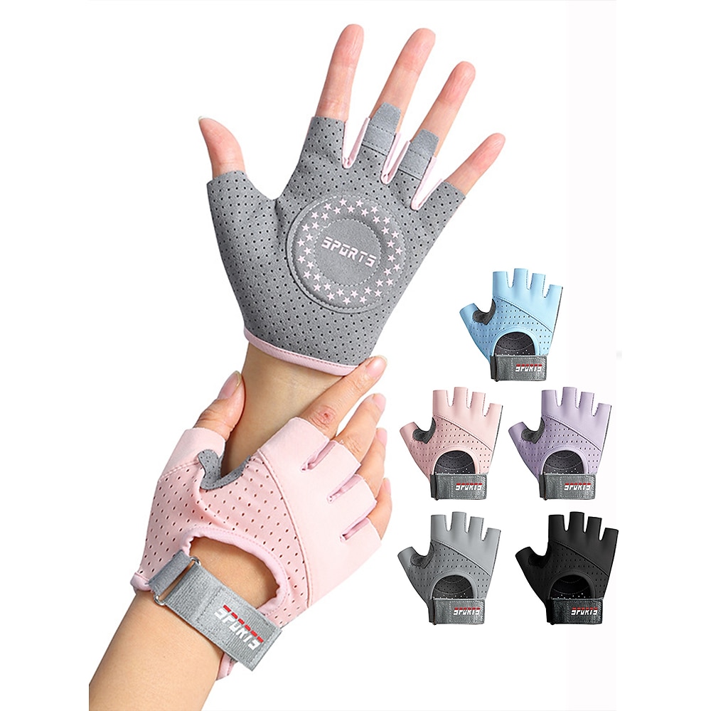 atmungsaktive Sport-Trainingshandschuhe für Damen - verstellbare fingerlose Handschuhe für Fitness, Fitnessstudio und Outdoor-Aktivitäten Lightinthebox