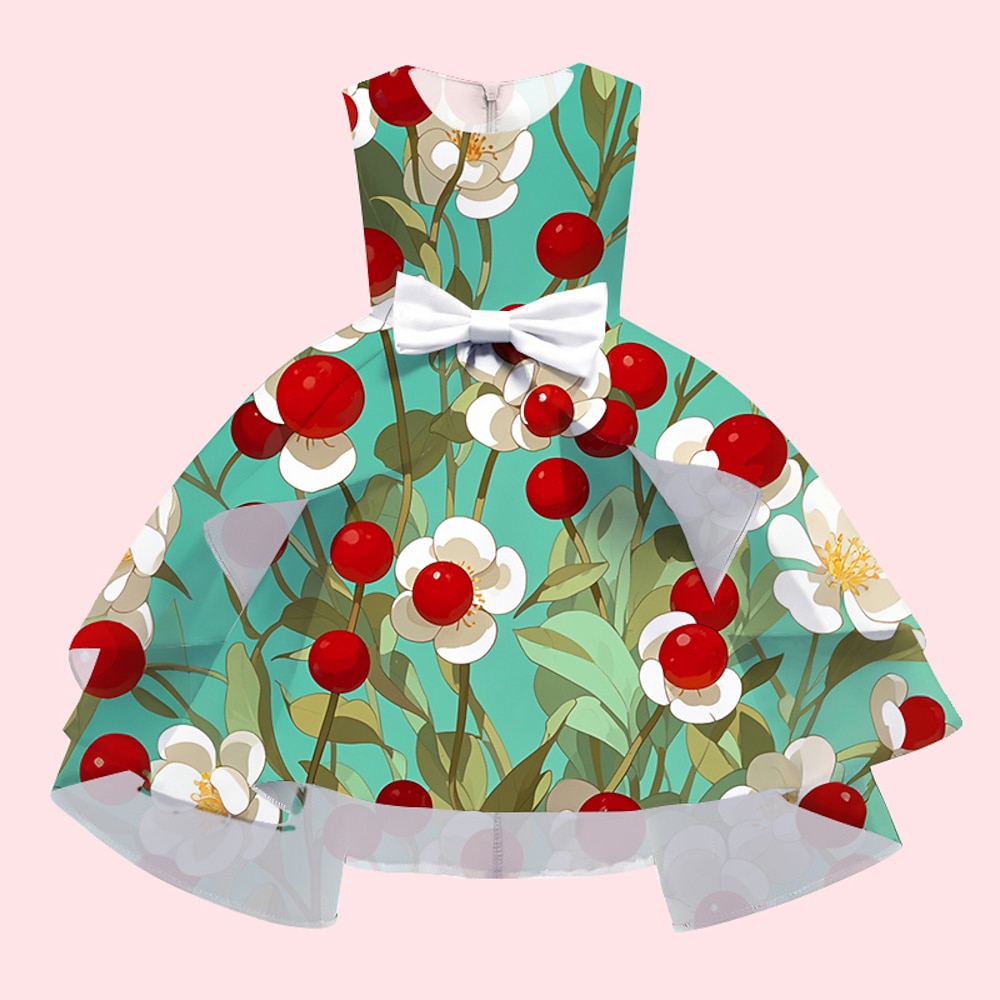 Ostern Mädchen' 3D Blumen Graphic Kleid Ärmellos Sommer Frühling Urlaub Täglich Festtage Prinzessin Schön Süß kinderkleidung 4-12 Jahre Casual kleid A Linie Kleid Knielang Regular Fit Lightinthebox