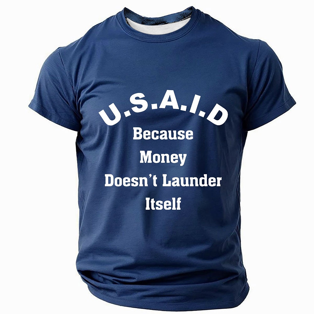 u.s.a.i.d Herren T-Shirt Kurzarm T-Shirt 3D-Druck Rundhalsshirt Alltag Militär Street Alltag Schwarz Blau Grün Sommer Frühling Kleidung Bekleidung S M L XL XXL XXXL Lightinthebox