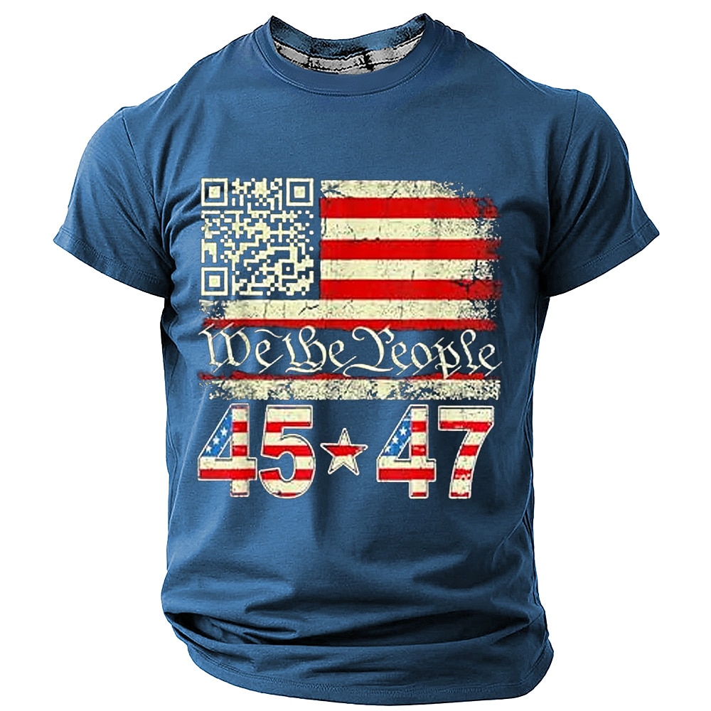 Veterans Day Herren Patriot Patriotisch Veteran Amerikanische US-Flagge T-Shirt Kurze Ärmel T-Shirt 3D Druck Rundhals-Shirt Alltag Militär Street Alltag Schwarz Blau Grün Sommer Frühling Kleidung Lightinthebox