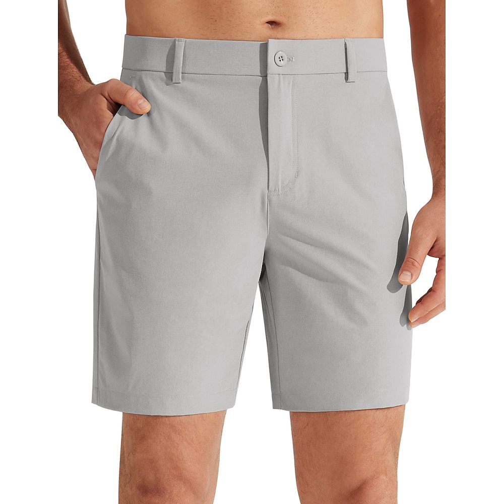 Herren Shorts Kurze Hosen Kleid-Shorts Kurze Golfhosen Tasche Gerade geschnitten Glatt Schnelltrocknend Kein Eisen Knielänge B¨¹ro Täglich Laufen Modisch Strassenmode Schwarz Blau elastisch Lightinthebox