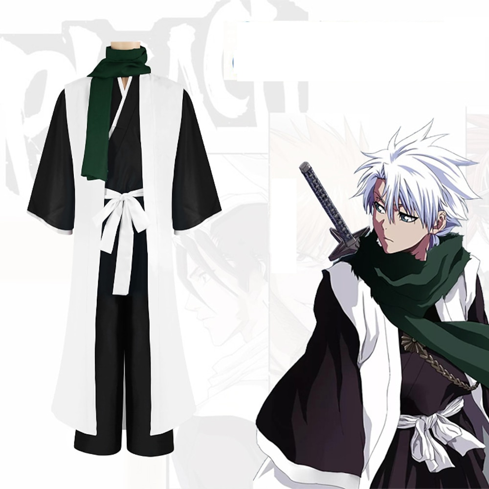 Inspiriert von Bleach: Tausendjähriger Blutkrieg Hitsugaya Toushirou Anime Cosplay Kostüme Japanisch Maskerade Cosplay-Anzüge Langarm oben Hosen Gürtel Für Herren Lightinthebox