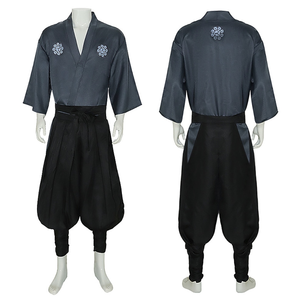 Onimusha: Kriegsherren Miyamoto Musashi Anime Hose Cosplay Kostüm Outfits Cosplay-Anzüge Maskerade Oberteil Hose Gürtel Für Herren Erwachsene Lightinthebox