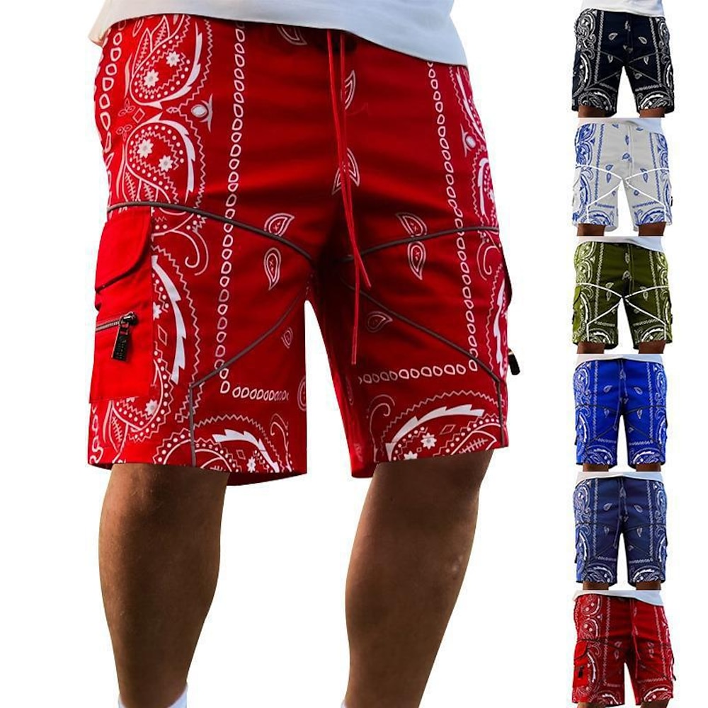 Herren Cargo Shorts Kurze Hosen Shorts Kurze Hosen Sommer-Shorts Kordelzug Elastische Taille Multi Pocket Cashewnüsse Komfort tragbar Knielänge Outdoor Sport Täglich Modisch Brautkleider schlicht Lightinthebox