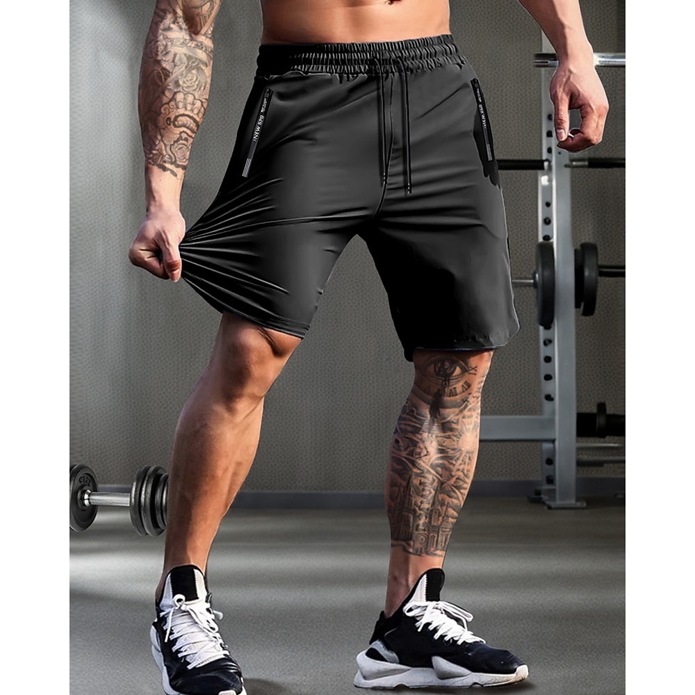 Herren Sportliche Shorts Shorts Kurze Hosen Kurze Sporthose Kurze Sporthose Sport Shorts Sport Täglich Schnelltrocknend Hohe Dehnung Komfortabel Tasche Kordelzug Elastische Taille Glatt Kurz Lightinthebox