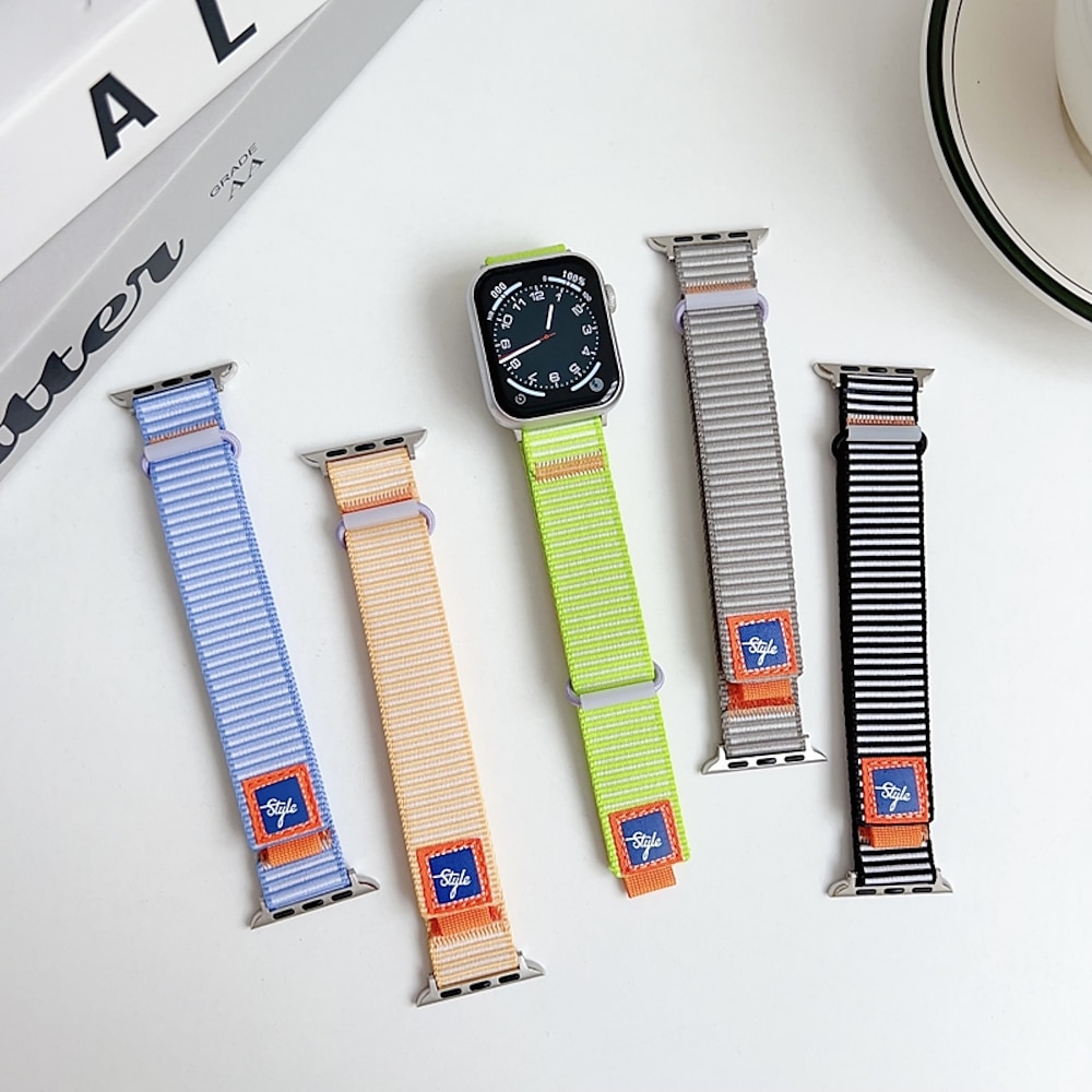 Sportarmband Kompatibel mit Apple Watch Armband 38mm 40mm 41mm 42mm 44mm 45mm 49mm Verstellbar Atmungsaktiv Nylon Ersatzarmband für iwatch Ultra 2 Series 9 8 7 SE 6 5 4 3 2 1 Lightinthebox