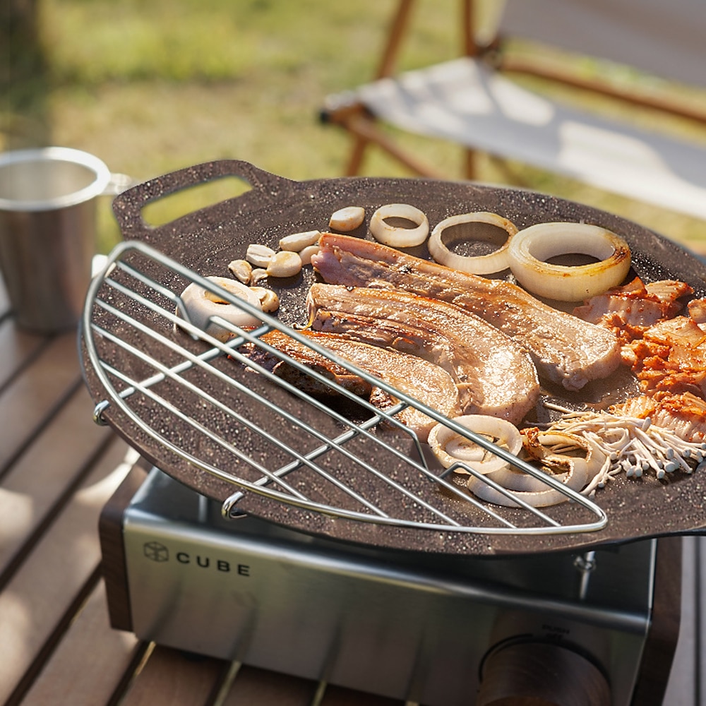 1 Stück Outdoor-Grill aus 304 Edelstahl für Camping, Öl- und Anbrennschutz, tragbarer Grill zum Kochen im Freien, langlebiges, rostbeständiges, kompaktes Design, ideal zum Wandern, Picknick, Grillen, Lightinthebox