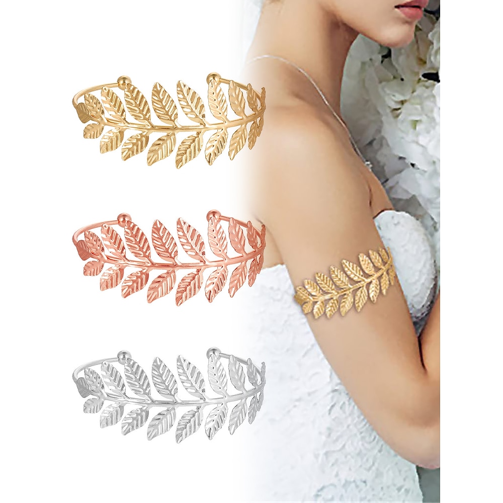 Armband mit Blattdesign für Damen - verstellbare Optionen aus Gold, Roségold und Silber für Hochzeiten und besondere Anlässe Lightinthebox