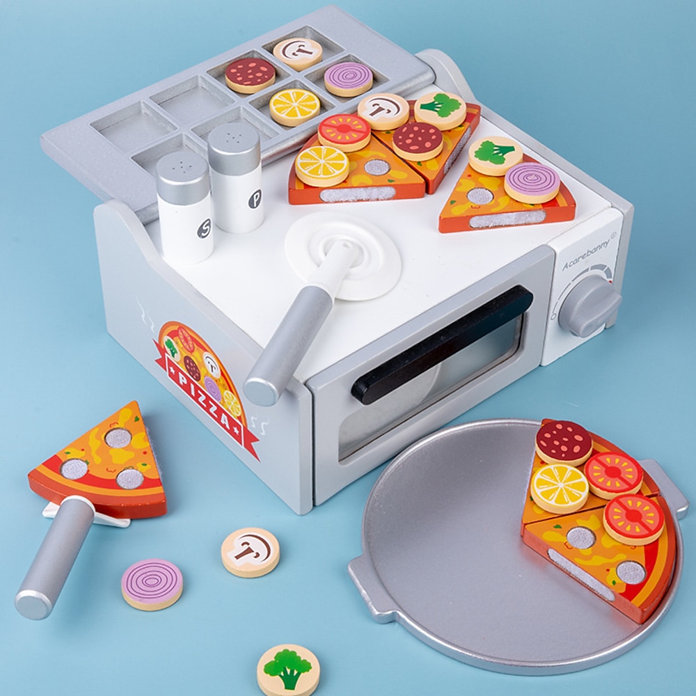 Spielhaus Pizzaofen-Set Kinder pädagogisches praktisches Pizza Tee Snack Spielzeug Lightinthebox