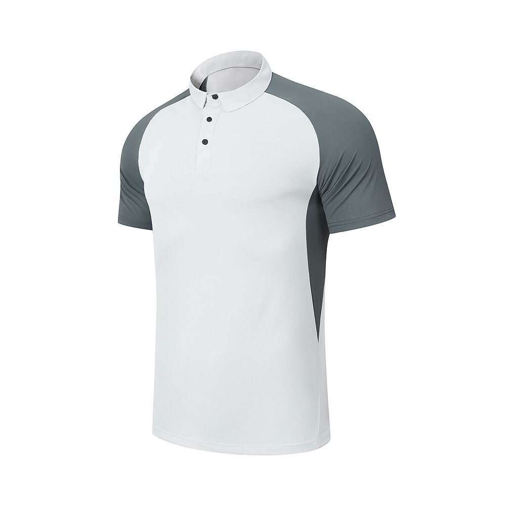 Herren poloshirt Weiß Kaki Hellgrau Kurzarm Shirt Golfkleidung, Kleidung, Outfits, Kleidung Lightinthebox