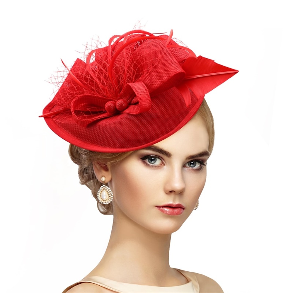 Teaparty-Hut, Fascinator - 2025 High Tea Party Kentucky Derby Pillbox-Hut, Kopfschmuck der 1920er Jahre für Damen, Frauen und Mädchen Lightinthebox