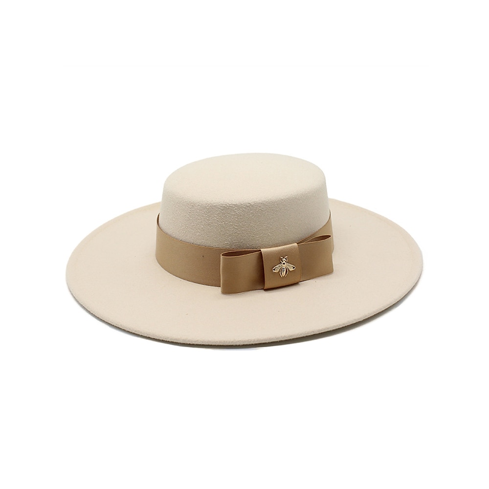 Hüte Tüll Baumwollstoff Fedora-Hut Hochzeit Elegant Vintage Mit Schleife Kopfschmuck Kopfbedeckung Lightinthebox