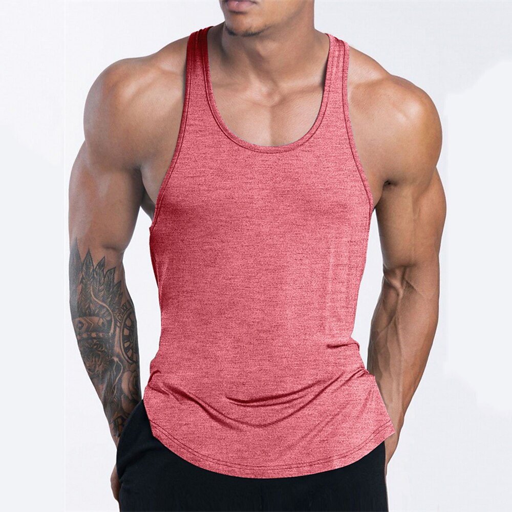 Herren Tank Top Shirt Unterhemden Ärmelloses Hemd Glatt U-Ausschnitt Urlaub Strasse Ärmellos Bekleidung Polyester Modisch Designer Basic Lightinthebox