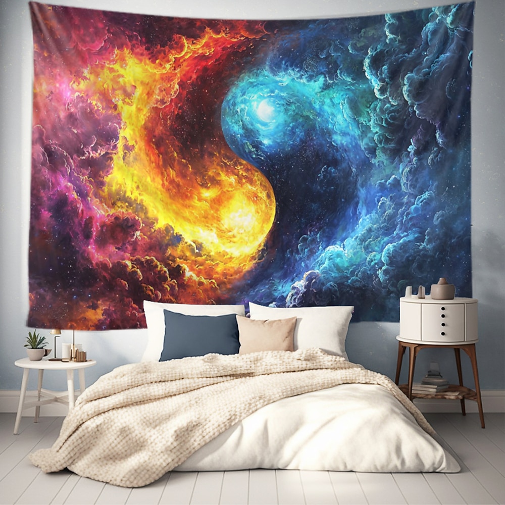 Fantasy Natur Elemente Hängender Wandteppich Wandkunst Großer Wandteppich Wandmalerei Dekoration Fotohintergrund Decke Vorhang Wohnheim Schlafzimmer Wohnzimmerdekoration Lightinthebox