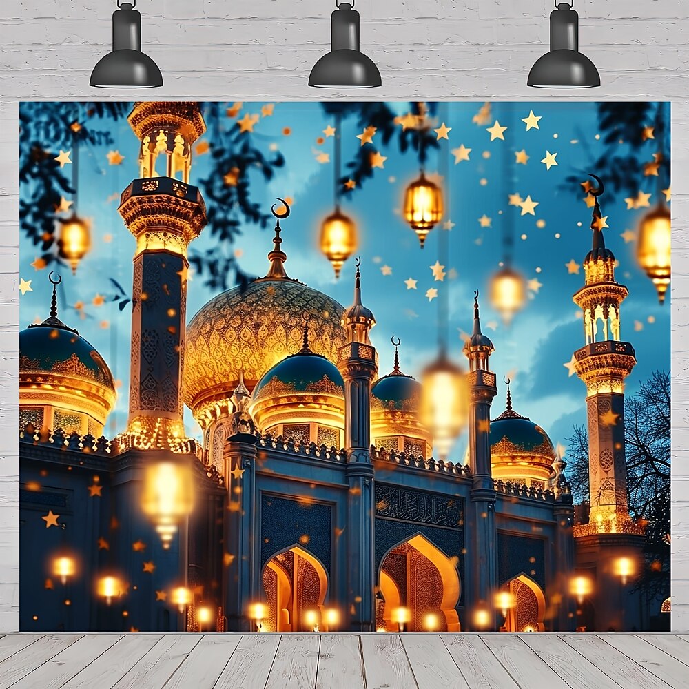 Ramadan Kareem Mubarak Wandteppich Wandkunst Großer Wandteppich Wanddekor Fotohintergrund Decke Vorhang Wohnraum Schlafzimmer Wohnzimmer Dekoration Lightinthebox