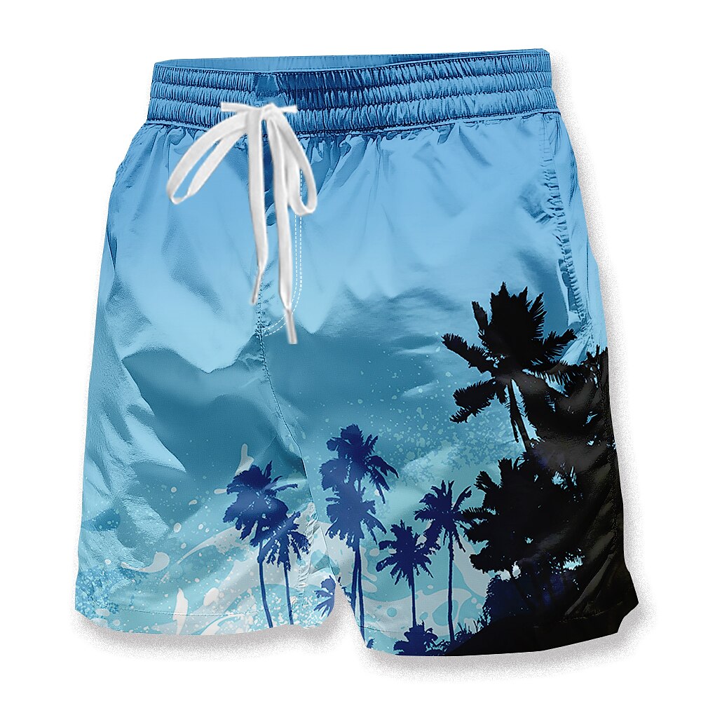 Herren Kokosnussbaum Tropische Pflanzen Badeshorts Boardshorts Badeshorts Badehose Schwimmshorts Mittlere Taillenlinie Hawaiianisch Brautkleider schlicht Urlaub Festtage Strandbekleidung Lightinthebox