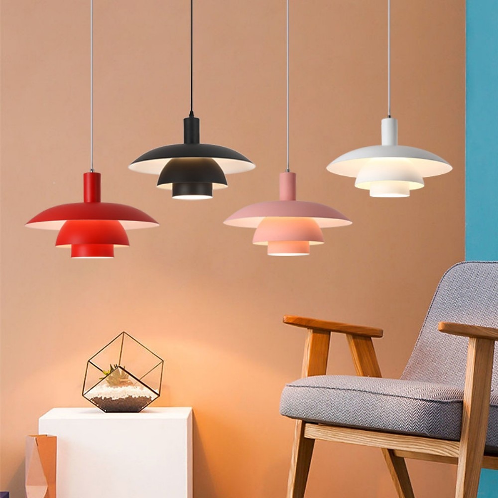 ph5 Pendelleuchte mit Glühbirnenfarbe moderne Pendelleuchte minimalistische UFO-Deckenbeleuchtung geeignet für Wohnzimmer Esszimmer Esszimmer 110V-220V Lightinthebox