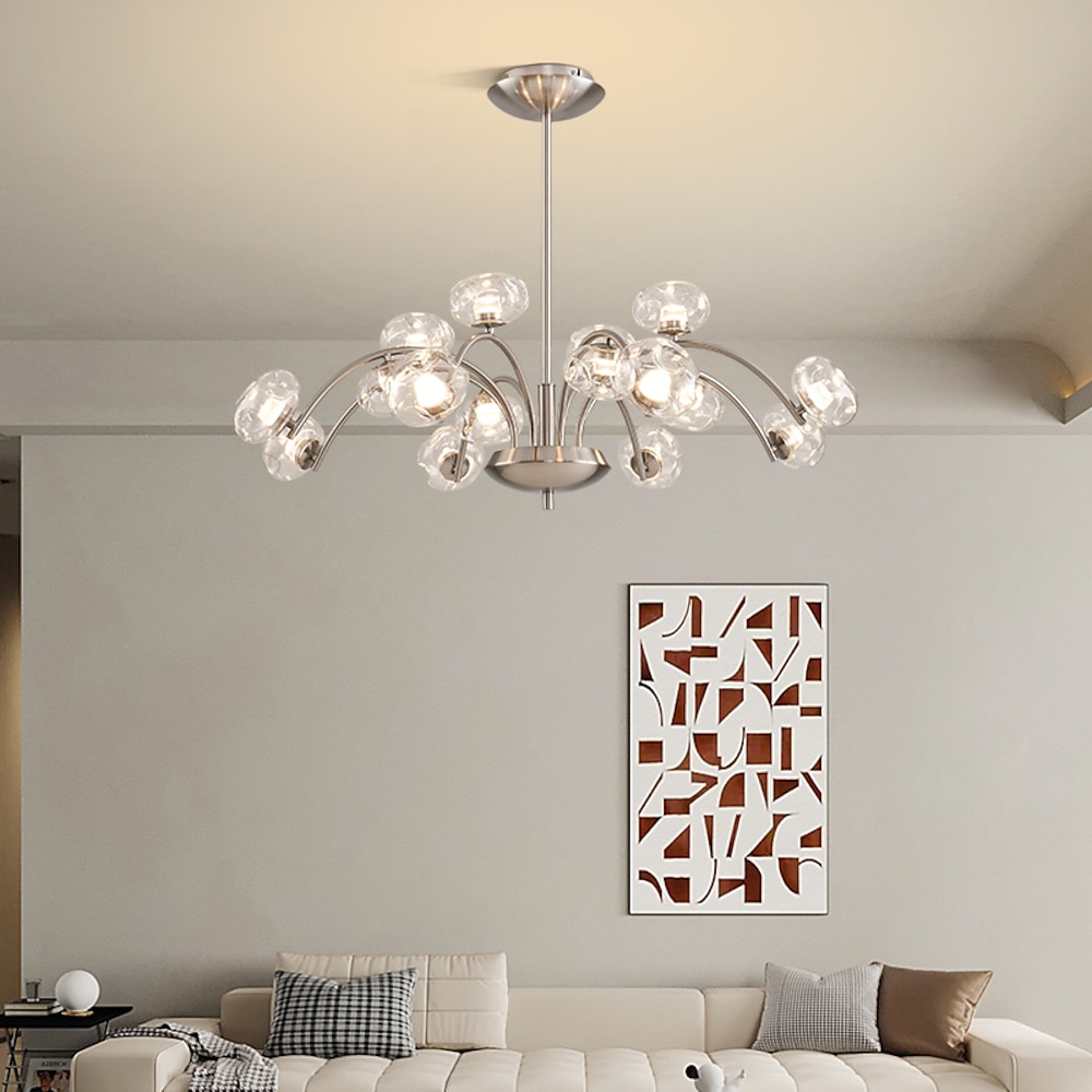 Sputnik Design Pendelleuchte Metall floraler Stil eloxiert modern country 75cm 110-240v Lightinthebox