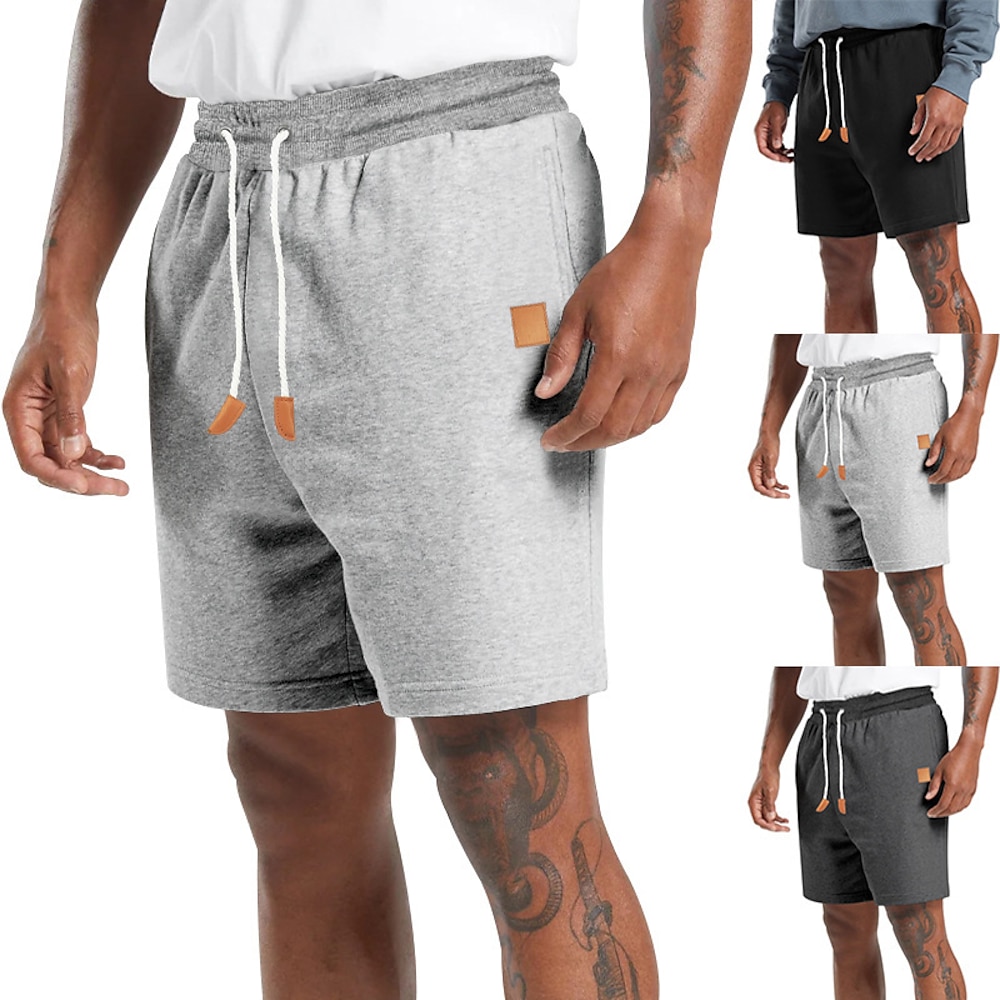 Herren Sportliche Shorts Sweatshorts Kurze Hose Shorts Kurze Hosen Sommer-Shorts Gerade Tasche Kordelzug Elastische Taille Glatt Komfort Atmungsaktiv Kurz Outdoor Sport Klassisch Brautkleider schlicht Lightinthebox