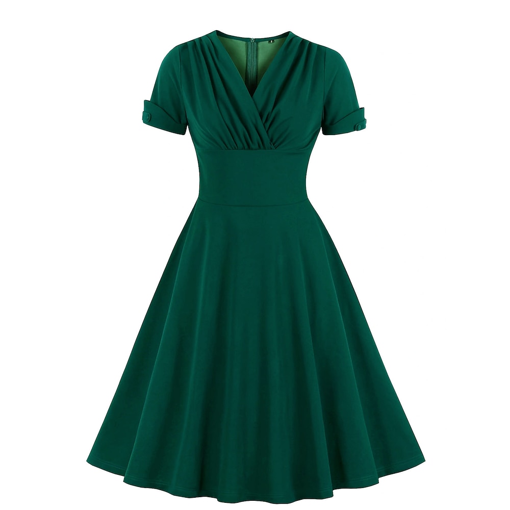 Elegant Retro Vintage 1950s Kleid Swing-Kleid Damen Karneval Maskerade Freizeitskleidung Erwachsene Kleid Homecoming-Kleider Lightinthebox