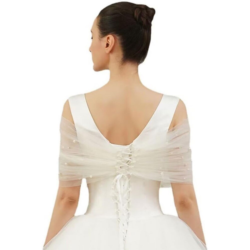 Damen Bolero aus Spitze für Hochzeiten, Brautjacken, Schal, formelle Party, Abschlussball, Abend, Umhang für die Braut, Brautjungfer, Wickeljacke Lightinthebox