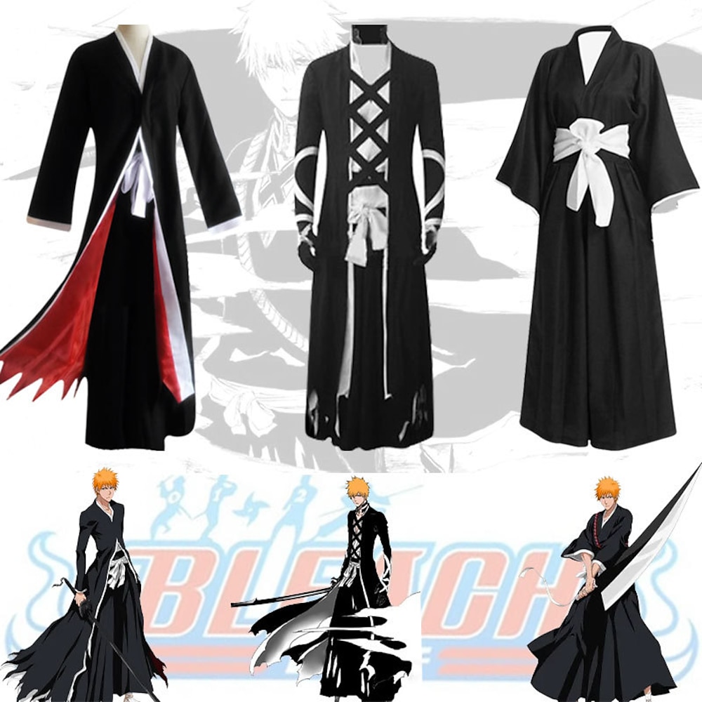 Inspiriert von Bleach: Tausendjähriger Blutkrieg Kurosaki ichigo Anime Cosplay Kostüme Japanisch Maskerade Cosplay-Anzüge Langarm Hosen Umhang Für Herren Lightinthebox