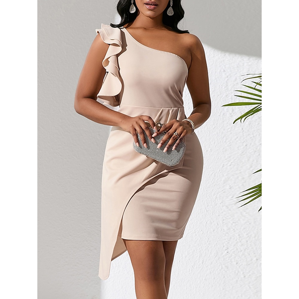 Kentucky Derby Damen Minikleid Sommerkleid Figurbetontes Kleid Schulterfreies Kleid Cocktail Halbformelle Kleider Kentucky Derby kleid hochzeitsgast Verlobung Cocktailparty Regular Fit Graphic Lightinthebox