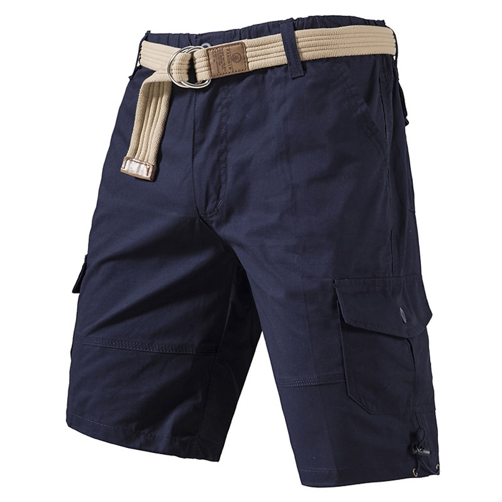 Herren Cargo Shorts Kurze Hosen Shorts Kurze Hosen Bermudas Multi Pocket Gerade geschnitten Glatt Atmungsaktiv Feuchtigkeitsableitung Knielänge Outdoor Casual Campen und Wandern Modisch Strassenmode Lightinthebox