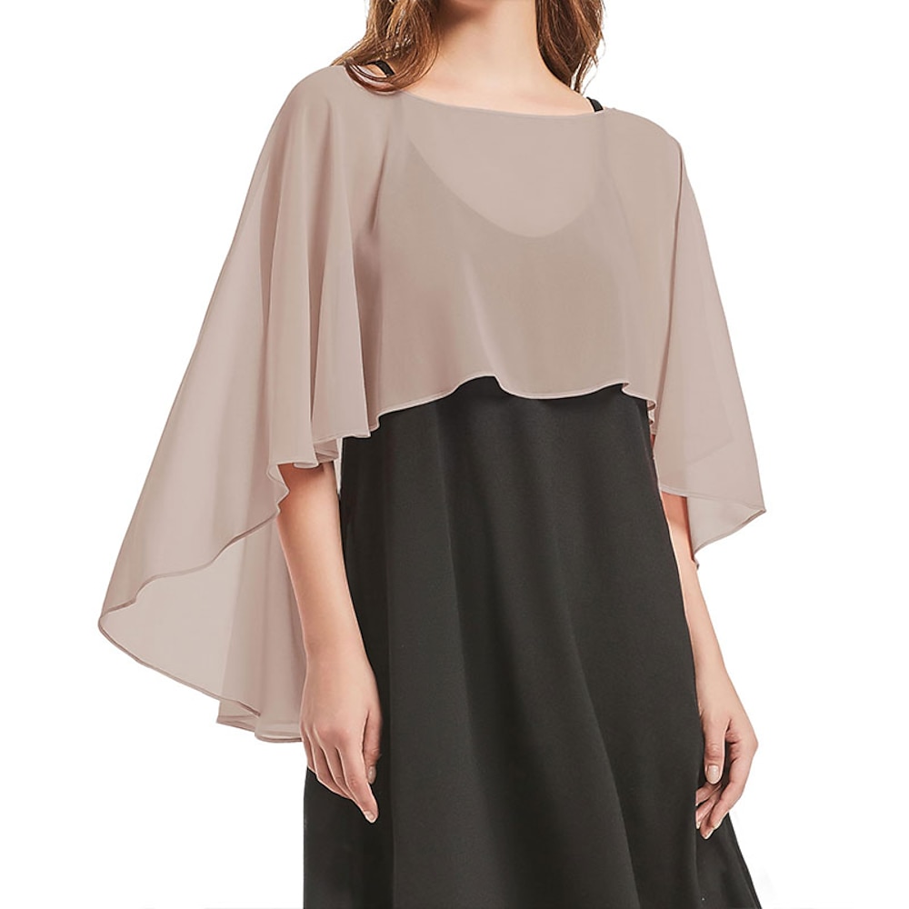 Capelets für Damen, Schals und Tücher für Abendkleider, Chiffon-Capes, Hochzeitsüberzug Lightinthebox