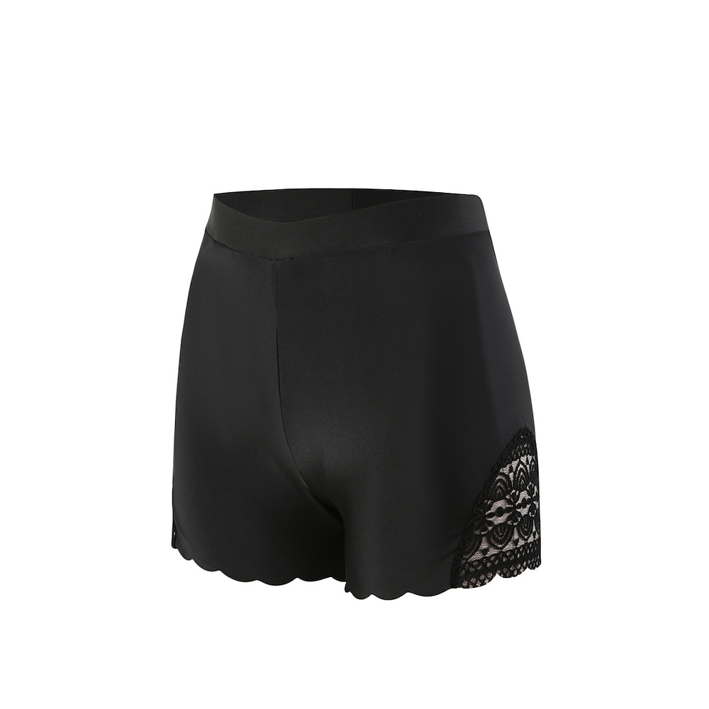 Damen Badeanzug Dehnbare Boxershorts Bademode Spitze Patchwork Urlaub Strandbekleidung Feste Farbe Ärmellos Badeanzüge Lightinthebox