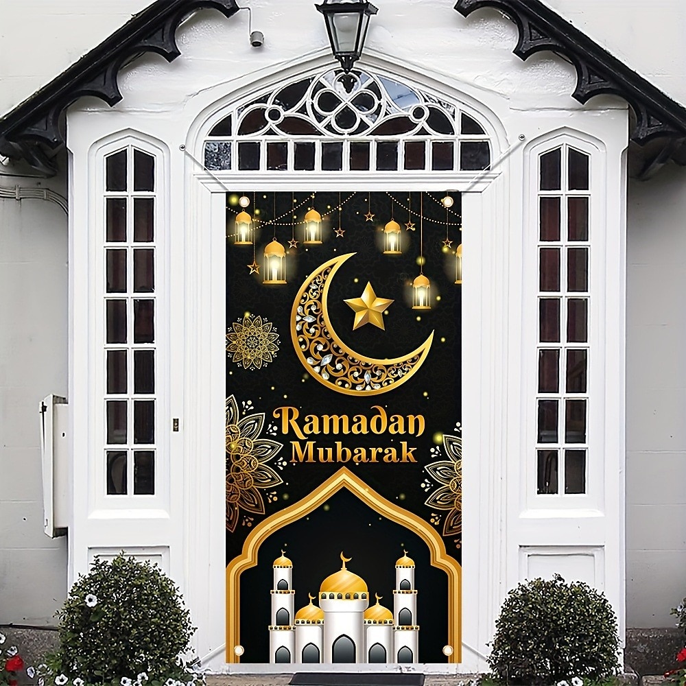 Ramadan Mubarak Türdekorationen Türüberzüge Eid Türteppich Türvorhang Dekoration Hintergrund Innen/Außen Türbanner für die Haustür Bauernhaus Lightinthebox