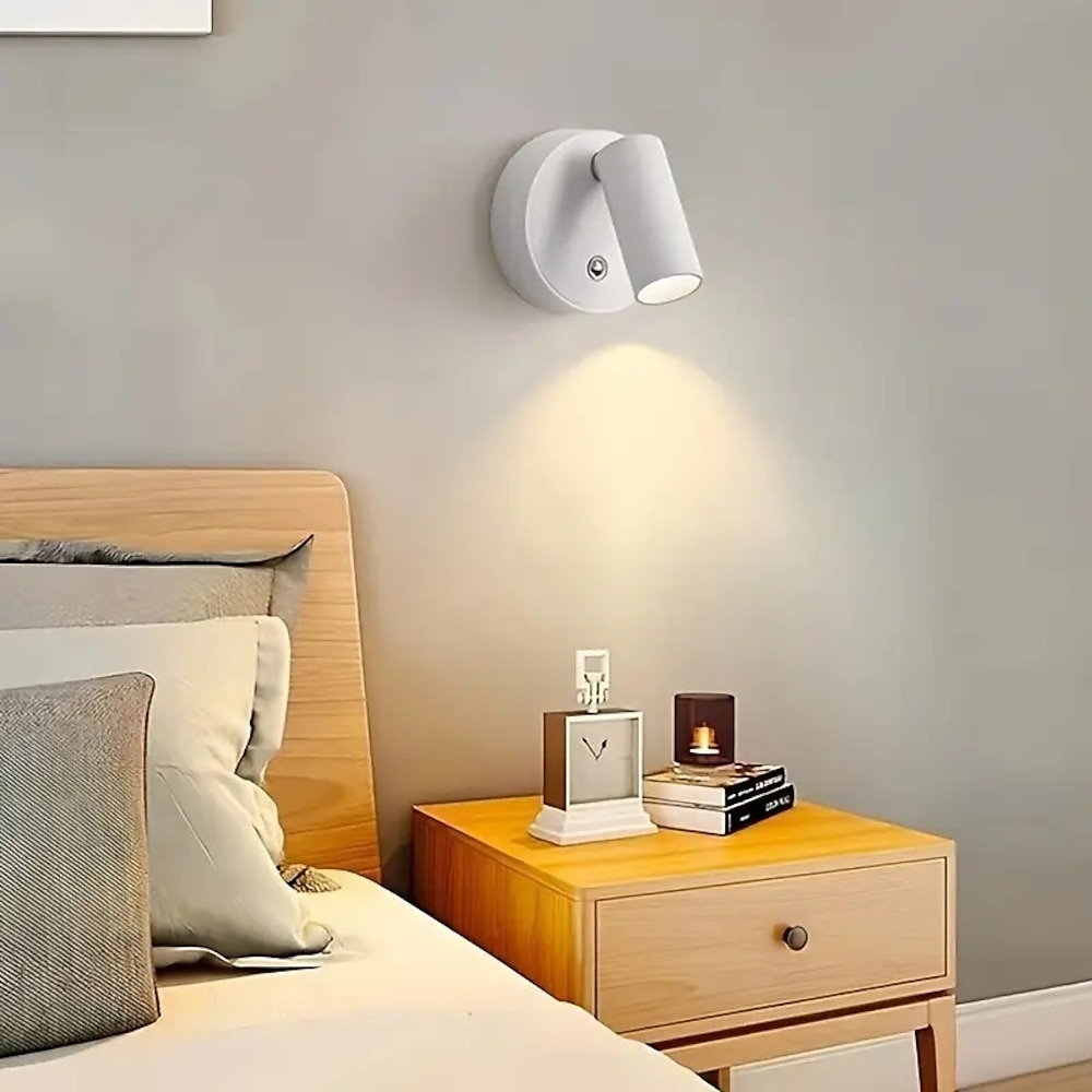 dreifarbiger dimmbarer LED-Strahler, 360° drehbar, Touch-Steuerung, magnetische Wandhalterung, ideal für Schlafzimmer, Wohnzimmer, Treppen und Schränke Lightinthebox