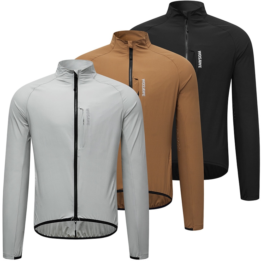 Herren Damen Fahrradjacke Radjacke Radtrikot fahrradbekleidung Fahrradtrikot Langarm Fahhrad Trikot Soft Shell Jacke Regenmantel mit 3 Gesäßtaschen MTB Mountain Wasserdicht Atmungsaktiv Lightinthebox