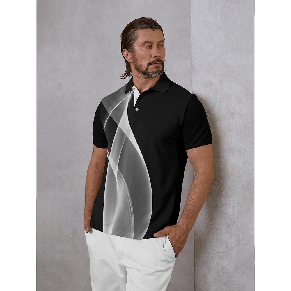 Herren poloshirt Schwarz Kurzarm Shirt Golfkleidung, Kleidung, Outfits, Kleidung Lightinthebox