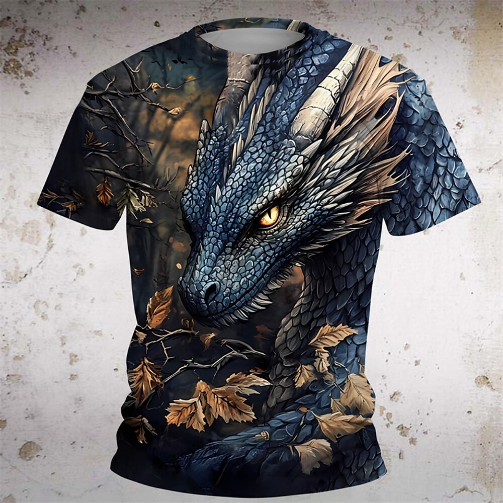 Jungen 3D Graphic Dinosaurier T-Shirt Kurzarm Sommer Frühling Modisch Basic kinderkleidung 4-12 Jahre Rundhalsausschnitt Outdoor Casual Täglich Regular Fit Lightinthebox