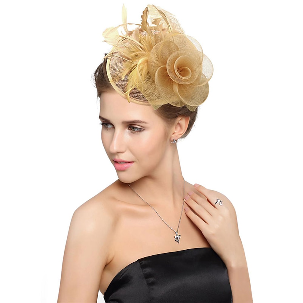 Fascinator Pillbox Hüte für Frauen Feder Blume Kirche Derby Stirnband Clip Hochzeit Teeparty Hut Lightinthebox