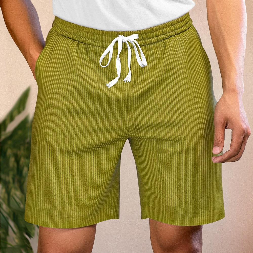 Herren Sweatshorts Kurze Hose Shorts Kurze Hosen Bermudas Lässige Shorts Tasche Kordelzug Elastische Taille Grubenstreifen Komfort Sport Kurz Heim Yoga Täglich Athleisure Schwarz Weiß elastisch Lightinthebox