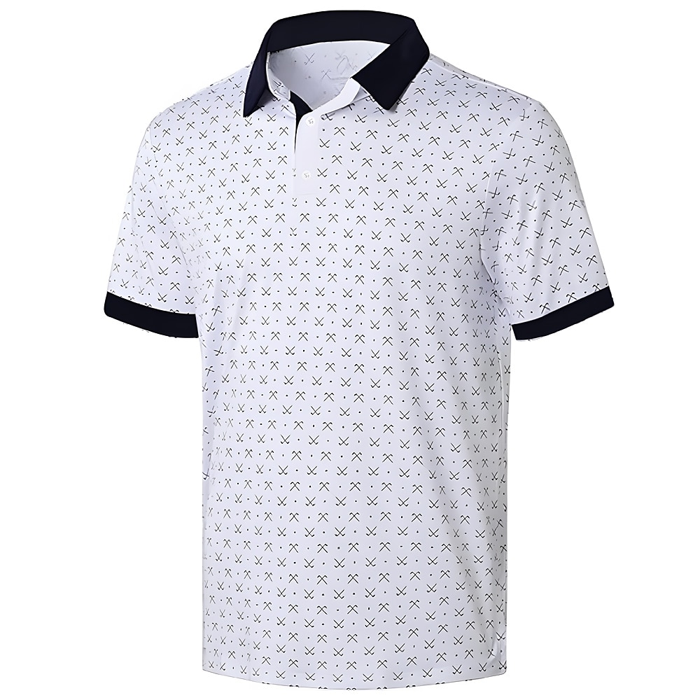 Kentucky Derby Herren Bedruckt Polo Kurzarm Polo-Shirts Hemden mit Kragen Business-Casual Outdoor Freizeitskleidung Festival-Outfit Knopf 3D-Druck Weiß Lightinthebox