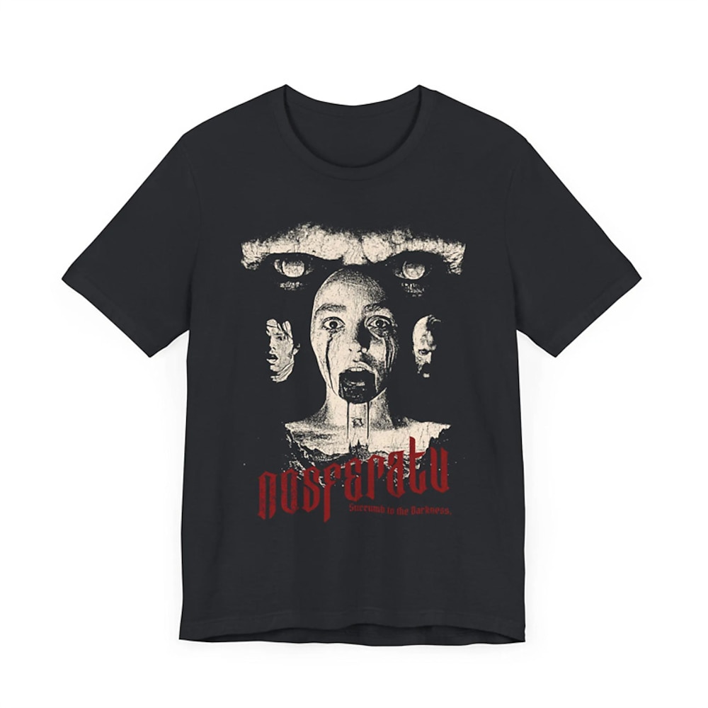 Nosferatu Vampir Dracula T-Shirt-Ärmel T-Shirt Zeichen Grafik Für Herren Damen Unisex Erwachsene Maskerade Heißprägen Casual Lightinthebox