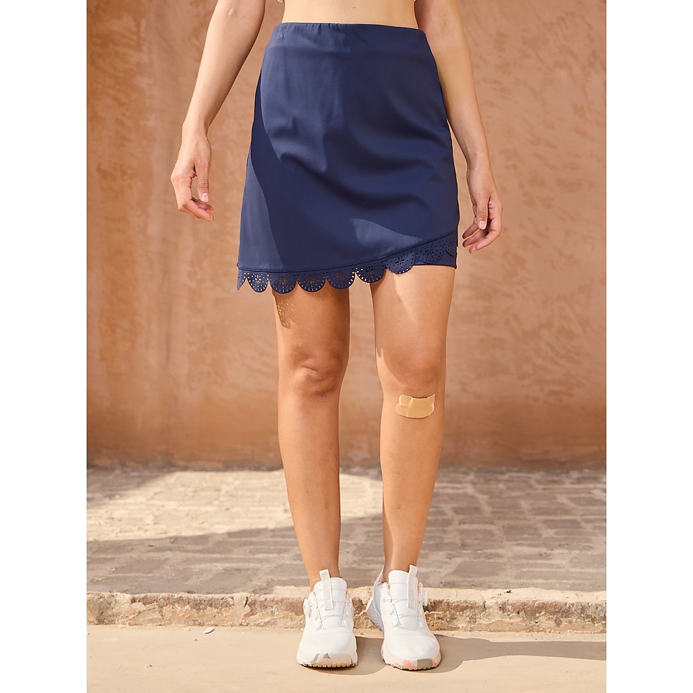 Damen Golf Skorts Dunkelblau Röcke Damen-Golfkleidung, Kleidung, Outfits, Kleidung Lightinthebox