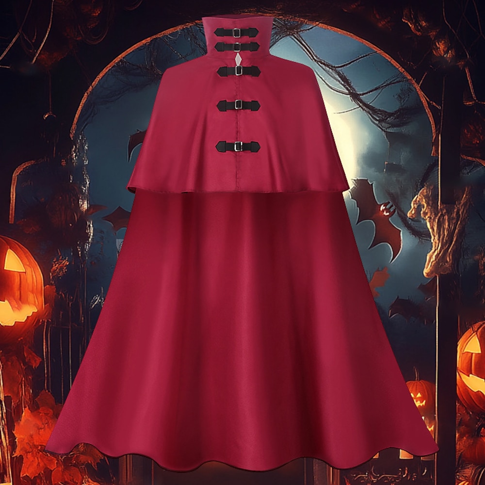 Retro Vintage Mittelalterlich Renaissance Kappe Kapuzenmantel Schals Ranger Elfen Herren Damen Bogenschießen Feste Farbe Halloween LARP Erwachsene Umhang Ganzjährig Lightinthebox