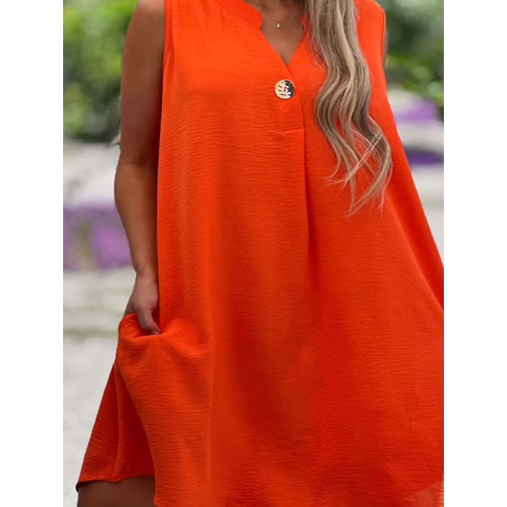 Damen Midikleid Etuikleid Figurbetontes Kleid Schulterfreies Kleid Brautkleider schlicht Urlaub Casual Täglich Regular Fit Graphic Ärmellos V Ausschnitt Schwarz Rosa Blau Orange Sommer Lightinthebox