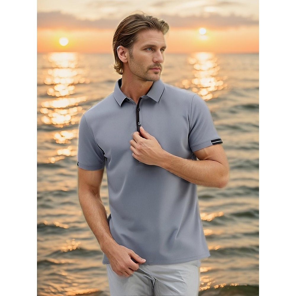 Herren poloshirt Weiß Dunkelmarine Dunkelgrün Kurzarm Shirt Golfkleidung, Kleidung, Outfits, Kleidung Lightinthebox