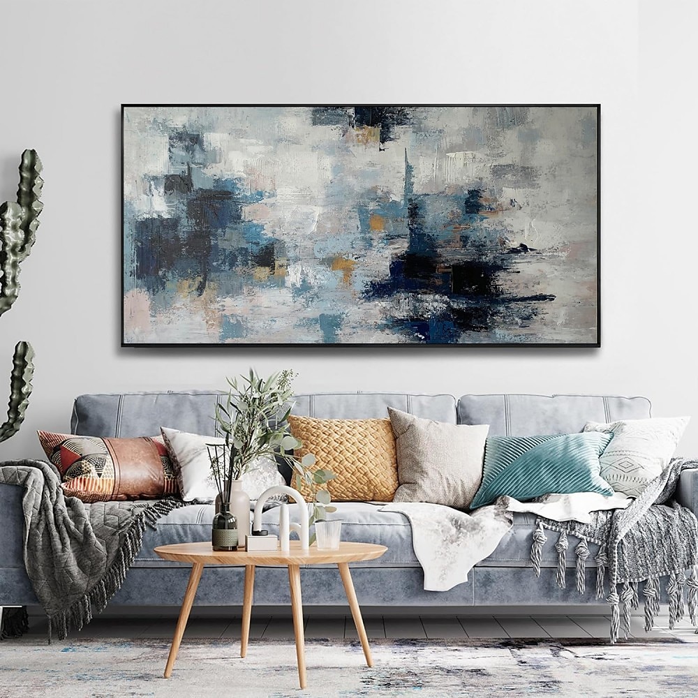 handgemachtes Ölgemälde Leinwand Wandkunst Dekoration modern Vintage abstrakt für Wohnzimmer Wohndekor gerollt rahmenlos ungedehntes Gemälde Lightinthebox